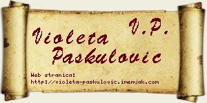 Violeta Paskulović vizit kartica